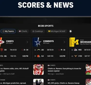 CBS Sports: transmissões ao vivo, notícias e muito mais